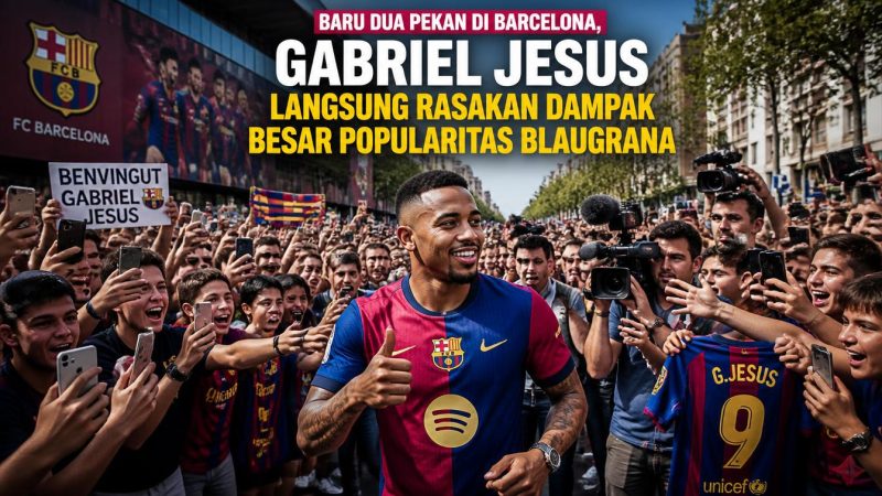 Baru Dua Pekan di Barcelona, Gabriel Jesus Langsung Rasakan Dampak Besar Popularitas Blaugrana