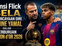 Hansi Flick Bela Kepercayaan Diri Lamine Yamal dalam Perburuan Ballon d’Or 2026