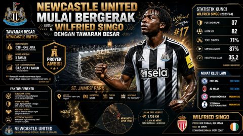 Newcastle United Mulai Bergerak untuk Wilfried Singo dengan Tawaran Besar