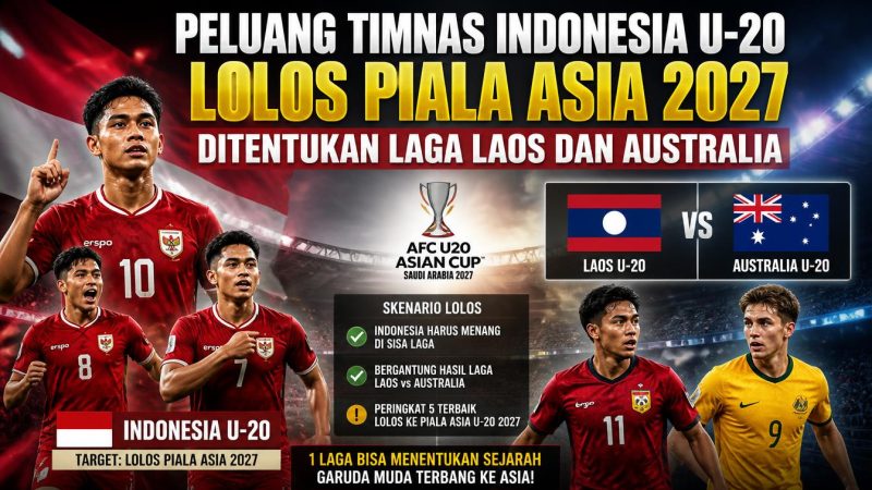 Peluang Timnas Indonesia U-20 Lolos Piala Asia 2027 Ditentukan Laga Laos dan Australia