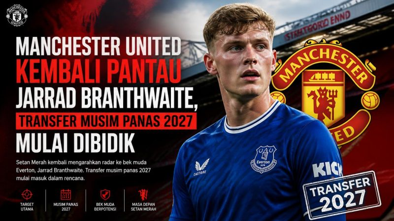 Manchester United Kembali Pantau Jarrad Branthwaite, Transfer Musim Panas 2027 Mulai Dibidik