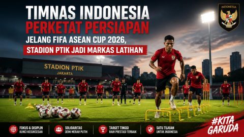 Timnas Indonesia Perketat Persiapan Jelang FIFA ASEAN Cup 2026, Stadion PTIK Jadi Markas Latihan